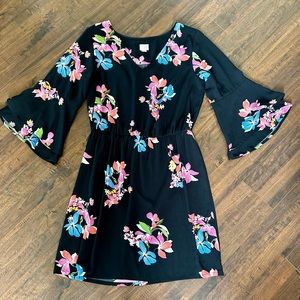 a.n.d e a w y Black Bright Floral Dress Sz- M